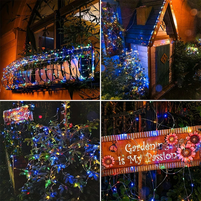 Solar LED String Lights 5M/10M/20/30M Outdoor Solar Copper Wire Light 8 Mode Waterproof Lamp For Garden Christmas Tree Decor