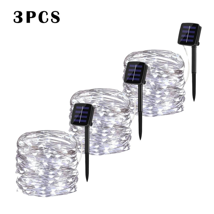 LED Solar String Lights Outdoor Fairy Light Waterproof Festoon Lamp Christmas Decor  for Garden Tree Party 7/12/22/32/52/102M