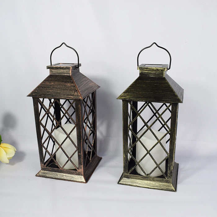 Solar LED Hanging Light Outdoor Garden Lantern Shape Ornament Backyard Porch Terrace Lawn Decoration Art Sculpture