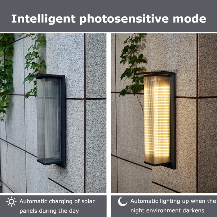 Solar Porch Wall Light Outdoor Dusk to Dawn Lighting Fixture Waterproof Solar Lanterns Anti-Rust Lanterns for Front Patio Garage