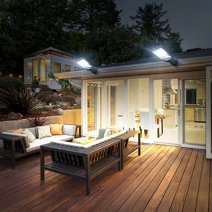 Solar Street Lights Outdoor Waterproof Motion Sensor Wall LED Lamp with 3 Lighting Mode Solar Powered Lights for Garden Patio