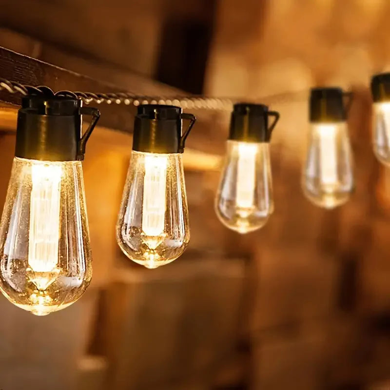 Solar Powered lamp Outdoor string lights Courtyard hanging lights LED bulbs garden porch courtyard balcony terrace lighting 733
