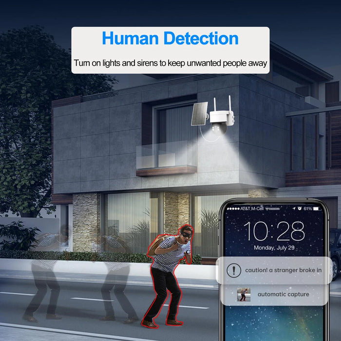 Solar WIFI Camera Outdoor 4MP Video Surveillance Wireless IP Camera With 7800mAh Recharge Battery PIR Human Detecte Security Cam