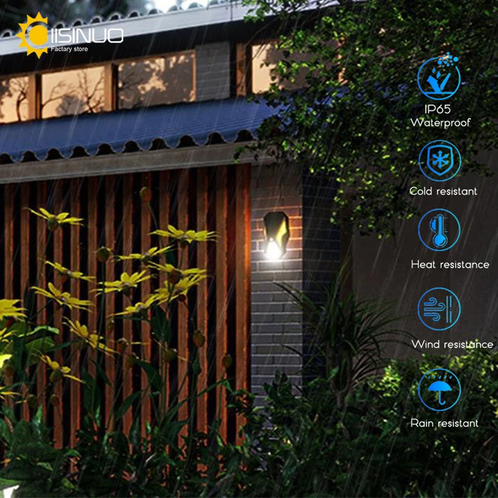 Solar LED Lights Outdoor Lighting IP65 Waterproof Sports Sensor Wall Lamp Remote Control For Garages Courtyards Yards Front Door