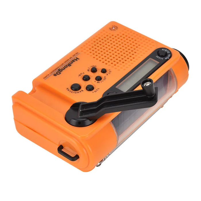 Portable Solar Hand Crank Radio 3 In 1 2000mAh Power Bank Phone Charger Flashlight Emergency Radio AM/FM/SW Weather Radios