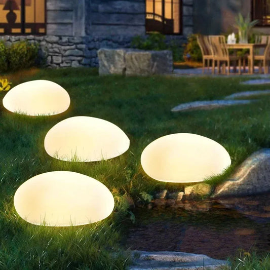 Solar Garden Lights Outdoor Landscape Night Lights for Lawn Patio Path Pathway Garden Waterproof Solar Powered Stone Light