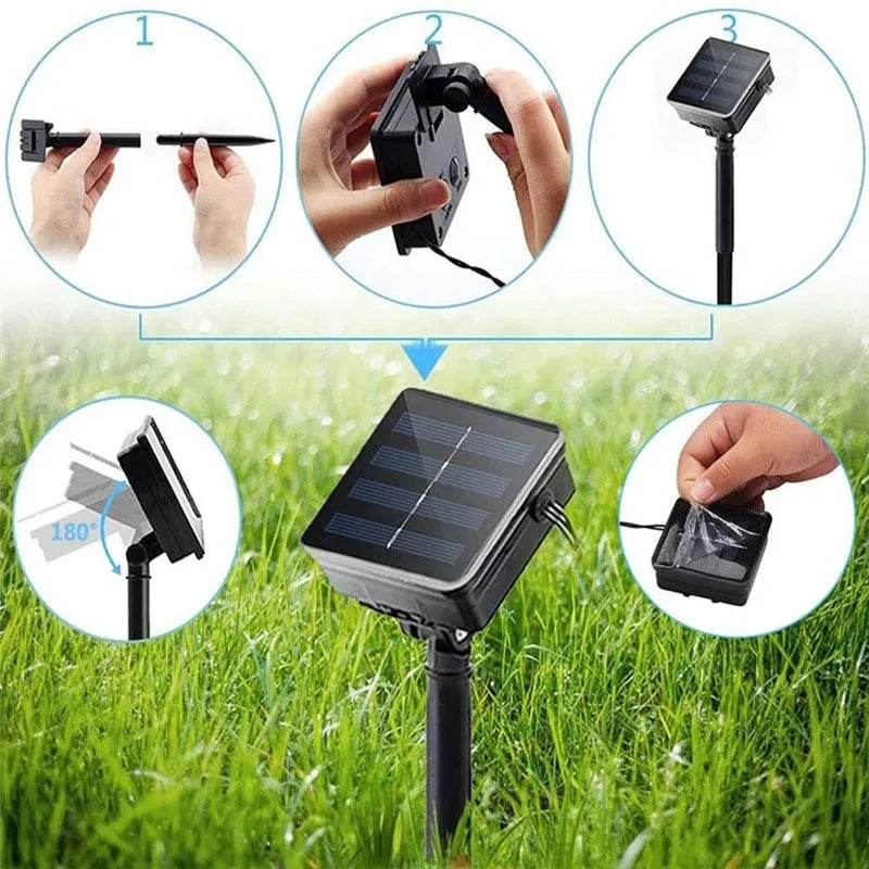 Solar Lamp String Lights 100/200/300/400 LEDs Fairy Holiday LED Outdoor Christmas Party Garland Solar Garden Waterproof Decor