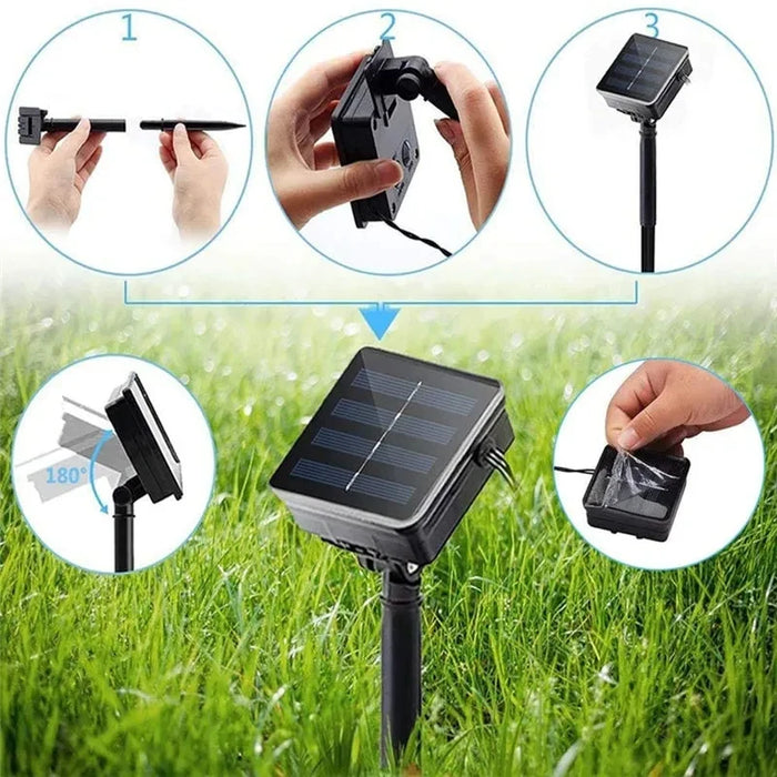 Solar Lamp String Lights 100/200/300/400 LEDs Fairy Holiday LED Outdoor Christmas Party Garland Solar Garden Waterproof Decor