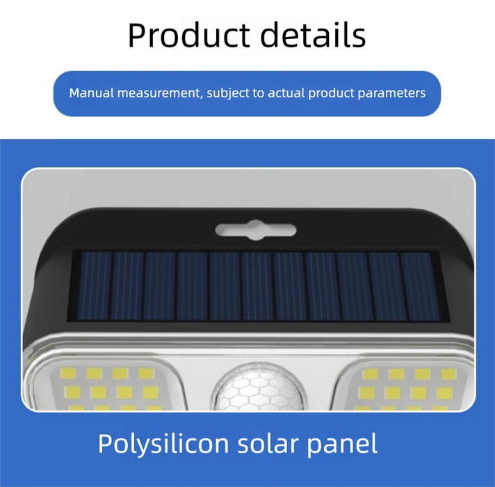 Solar Lights Outdoor Garden 68 LED Super Bright Solar Security Wall Lights Small Fence Light Motion Sensor Waterproof Door Yard