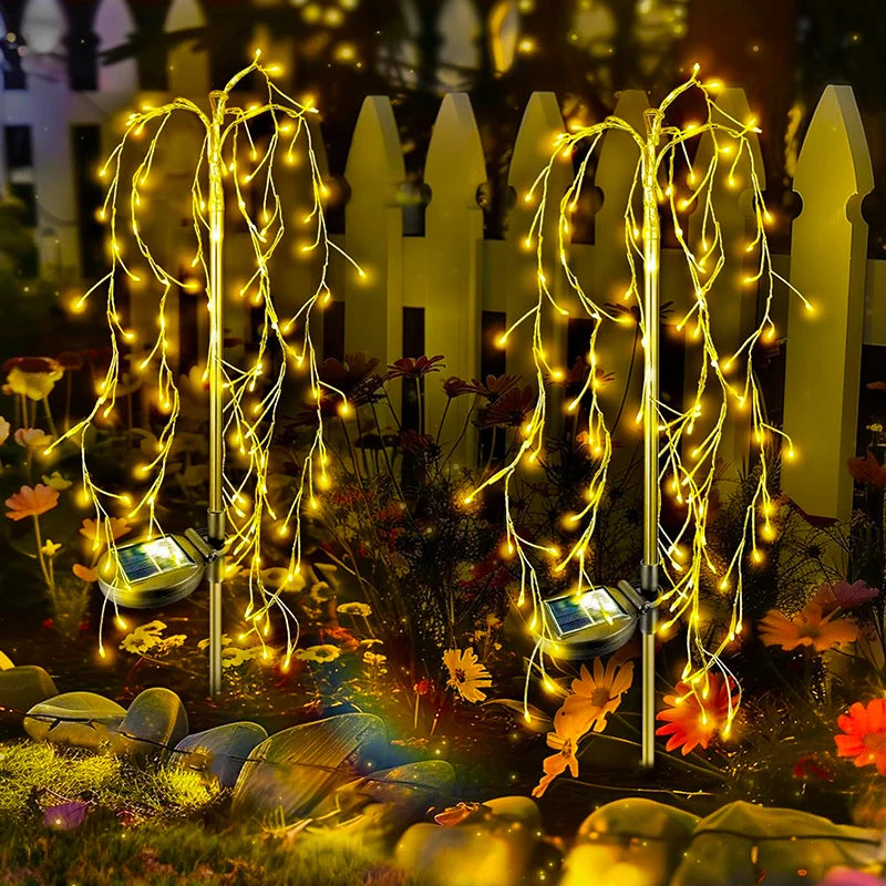 Solar Fairy Lights Outdoor Garden Waterproof Flower Lights For Yard Outside Patio Lawn Pathway Decorative Lamp 1pcs