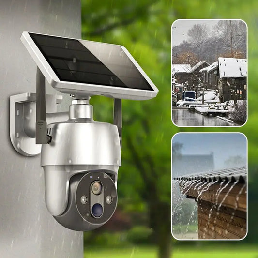 Solar 360-degree Surveillance Camera Full Color Night Vision 1080P Pixel Solar Outdoor Wireless Camera 4G SIM Dual Lens Surveill