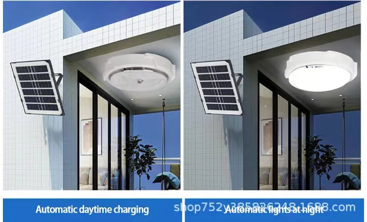 Solar Home Indoor Ceiling Light Rural Super Bright High Power Villa Balcony Corridor Room Living Room Garden Light