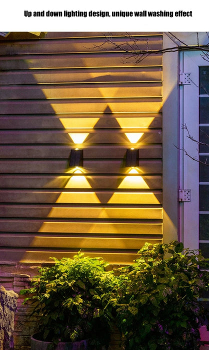 Solar Wall Light Strong Brightness Outdoor Waterproof Home Garden Arrangement Terrace Balcony Atmosphere Decoration Night Lamp