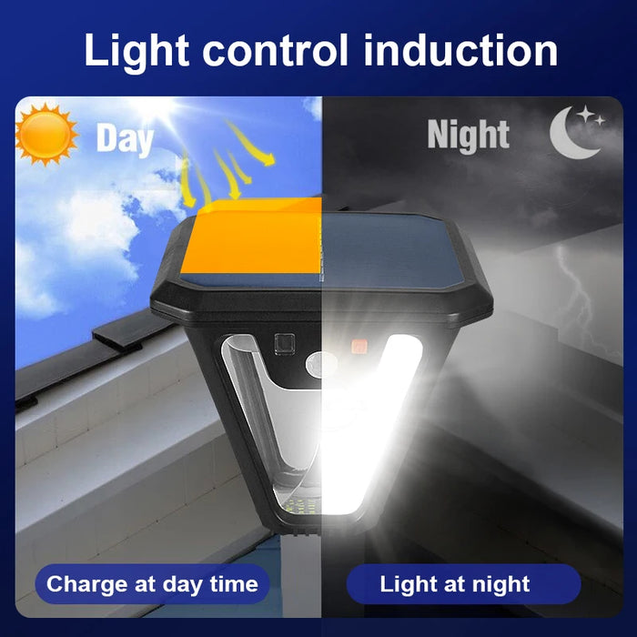 5000K Solar Pathway Garden Decor Lights Outdoor With Motion Sensor IP65 Waterproof Solar Lamp Patio Yard Lawn Sunlight Wall Lamp