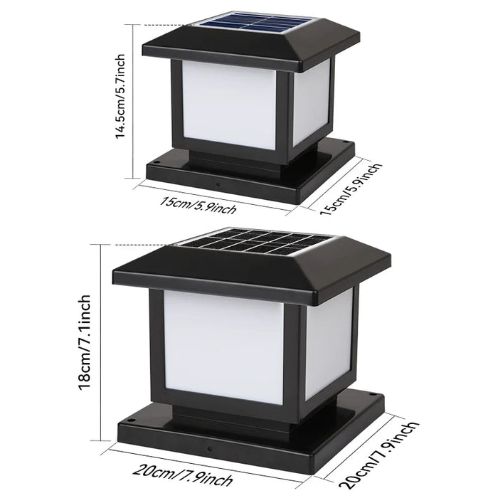 LED Solar Light Pillar  waterproof Solar Lantern Lights Outdoor Remote Control For Garden Decoration Fence Pathway Decor Lamp