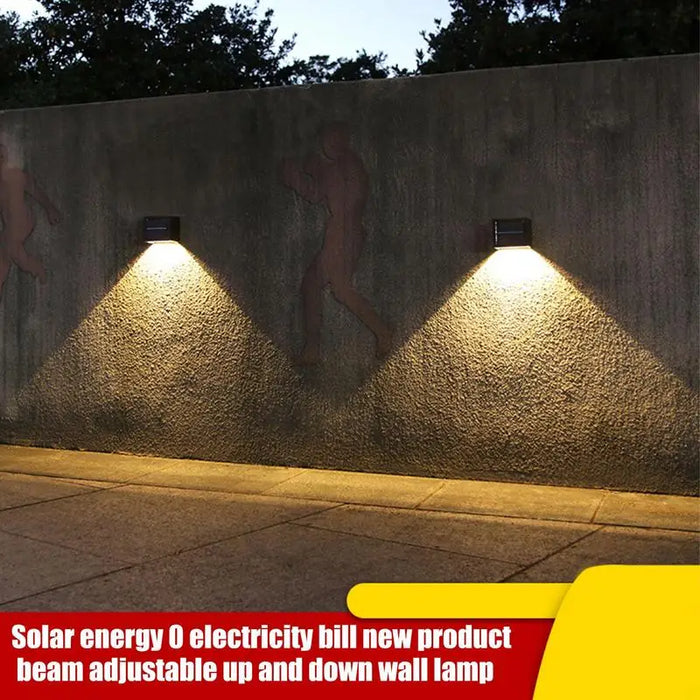 Solar Wall Lights Outdoor Motion Sensor Fence Lights For Outside Waterproof High Bright Modern Up & Down Dusk To Dawn Deck Light