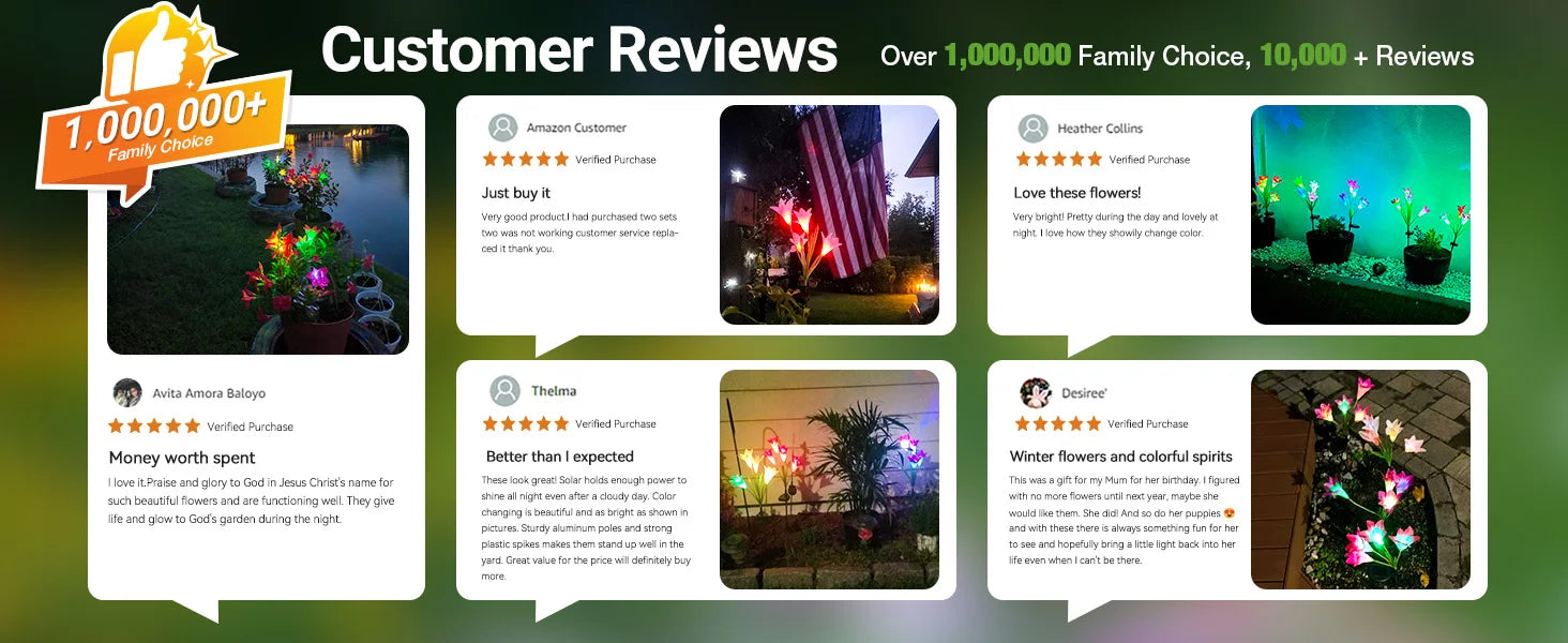 Outdoor Solar Lights Solar Garden Lawn Lights Bigger Lily Flowers landscape lighting for Outdoor Patio Yard Garden Decoration