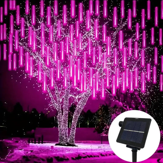 LED Meteor Shower String Light Christmas Wedding Party Solar Garland Lamp Summer Garden Decoration Festoon Solar Outdoor Lights