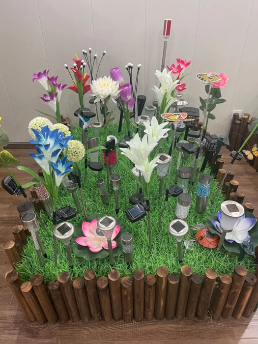 2 LEDs Wall Solar Floor Lights IP65 Waterproof Floor Lights Aisle Corridor Terrace Solar Garden Lights