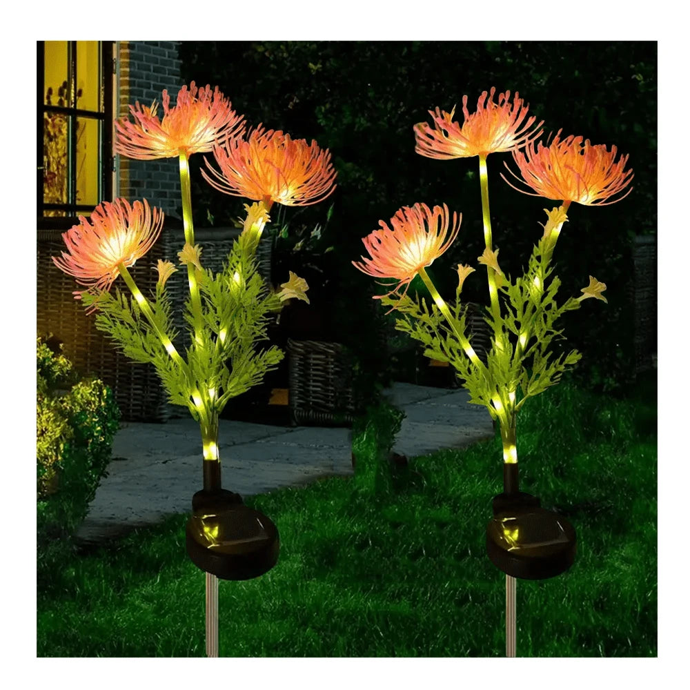 Solar Flower Lights Outdoor Waterproof Solar Garden Lighting For Garden Pathway Courtyard Decoartion