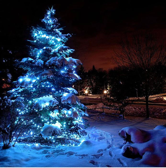 100M/50M/30M/20M/10M Outdoor Solar LED Light String Xmas Holiday Party Festoon Street  Yard Wedding Garland Ambinet Decoration