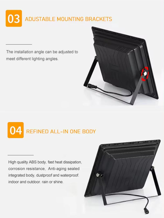 Outdoor Solar Flood Light Patio Light Garage Light with Remote Control Indicator Light IP67 For Outdoor Patio Garden Billboards