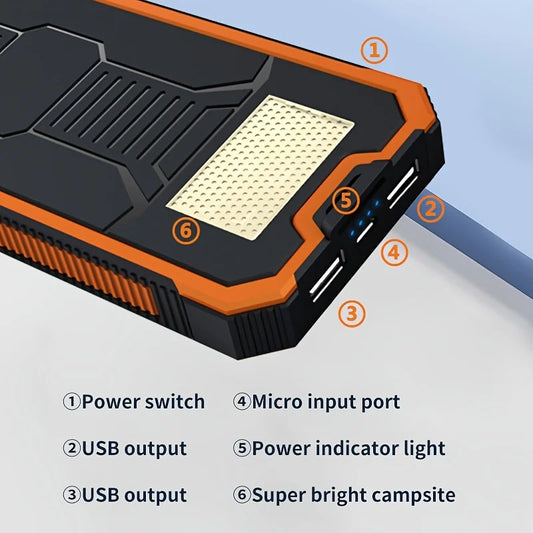 Xiaomi SolarPower 200000mAh Portable Power Bank Large Capacity Solar Outdoor External Battery Camping Fast Charging LED Display