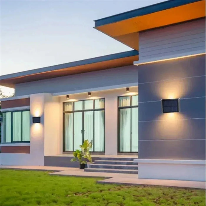 Solar LED Wall Lights IP65 Waterproof Dusk To Dawn Up and Down Solar Light Outdoor Wall Light for Outside Fence Porch Deck Patio