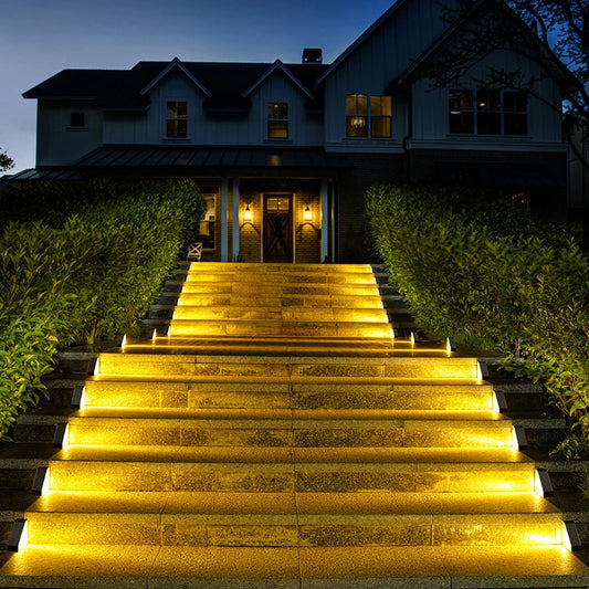 Solar Step Lights, Outdoor Stair Lights, Step Lights, Courtyard Decorative Atmosphere Lights, Suitable for Courtyard, Garden, Park, Deck, Stair Step Decoration