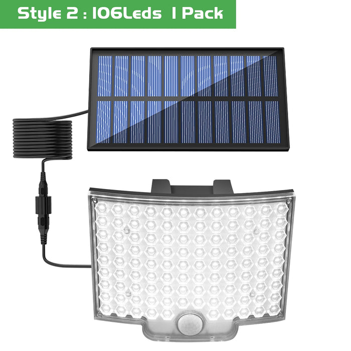 Solar Flood Light Outdoor With 3 Mode Adjustable Auto On/Off Waterproof Solar Light Wall Lamp for Porch Patio Garden Garage Yard