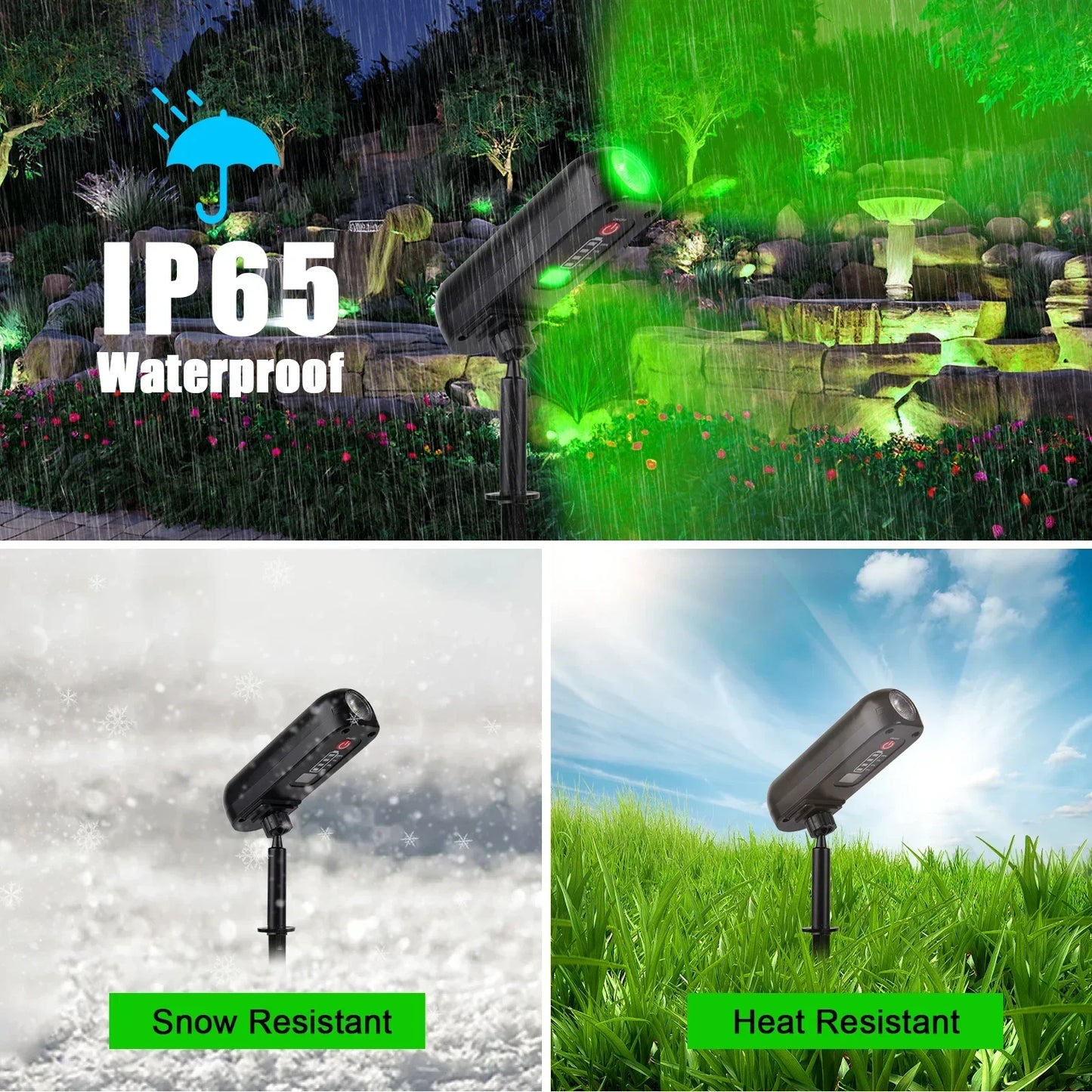 1Solar LED Light Outdoor Solar Wall Light IP65 Green Garden Light Solar Spotlights Solar Uplights for Trees Pathway Yard
