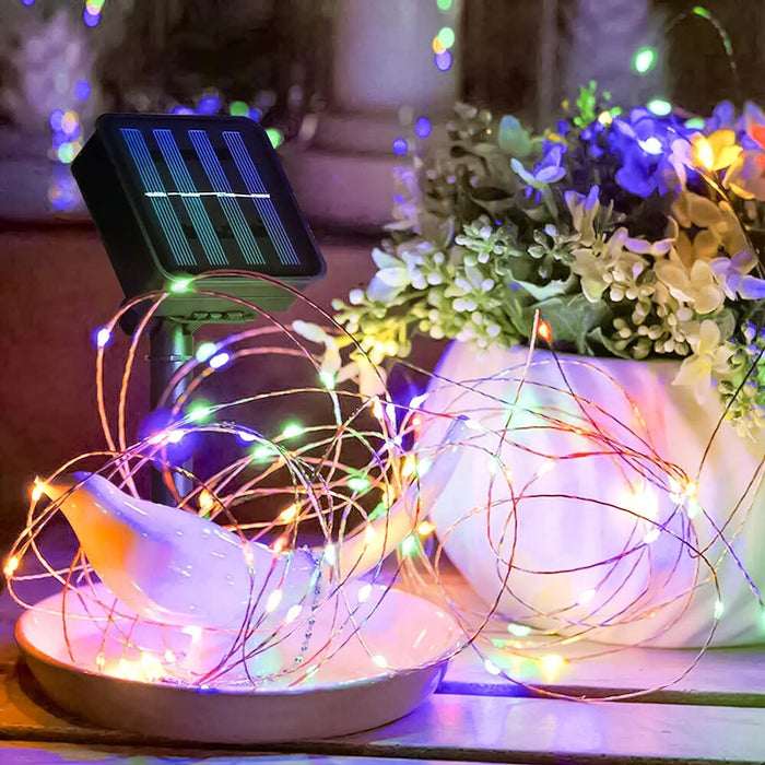 Solar Fairy Lights Outdoor Garland 50/100/200 LED String Garden Yard Tree Christmas Party Camping Waterproof Copper Wire Lamp