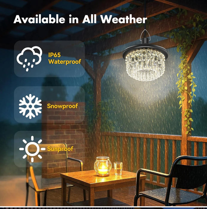 Solar Shed Light Indoor Outdoor with Motion Sensor Solar Pendant Light 5 Mode Timers Waterproof Gazebo Garage Shop Barn Home