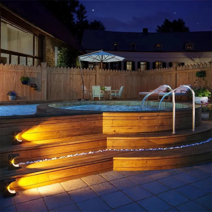 1/4PCS LED Step Lamp Solar Stair Light Outdoor IP65 Waterproof Solar Light for Garden Deck Path Balcony Decor Lighting
