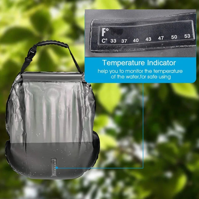 Camp Supplies Solar Heat Concentration 20L Outdoor Camping Bath Bag Portable Nature Hike Equipment Gadgets Novelty Hiking