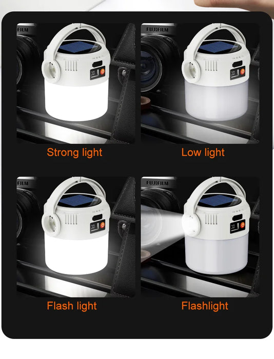 Solar Camping Lights Lightweight Led Camping Lantern Waterproof Foldable Lights For Outdoor Home Hiking Night Use