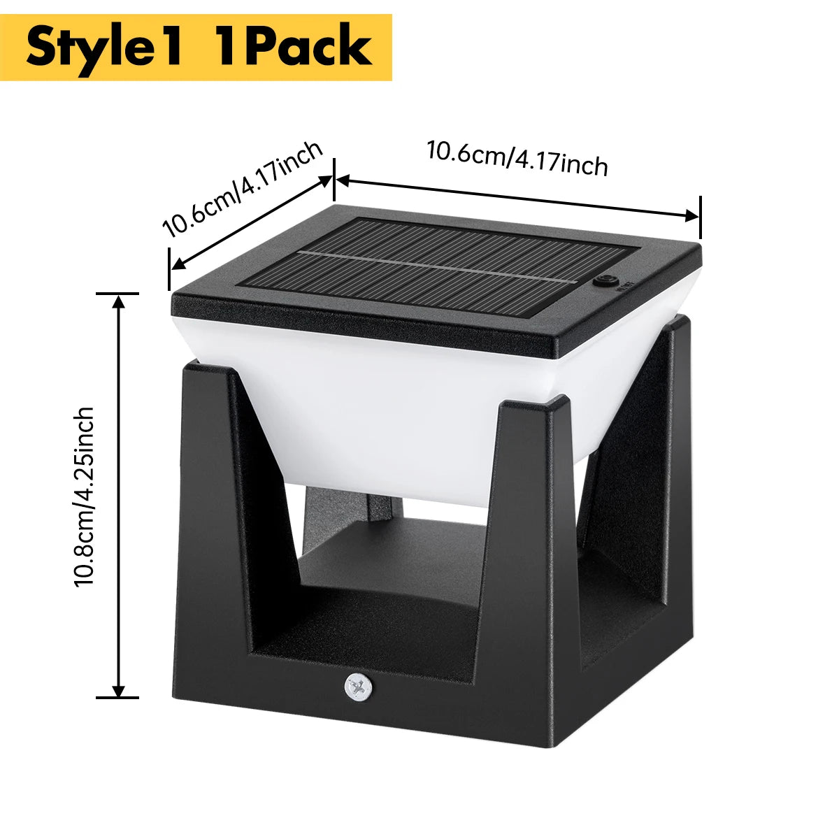 Outdoor Solar Post Light Solar Pillar Lights Modern LED Fence Deck Cap Lamp IP65 Waterproof Landscape Column Lighting for Flat