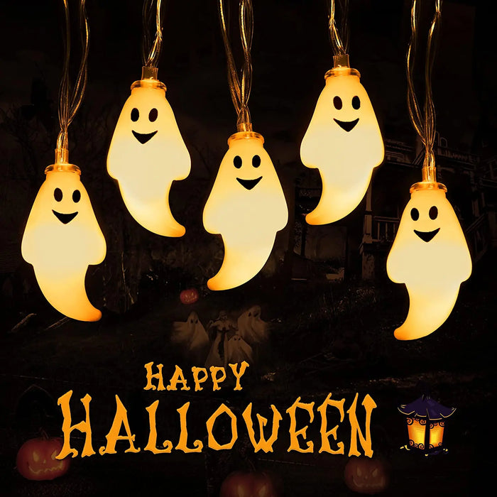 Solar Ghost Light Halloween Christmas Decoration Ghost String Led Lamp Sun Outdoor 100 LED for Waterproof Garland Party Decor