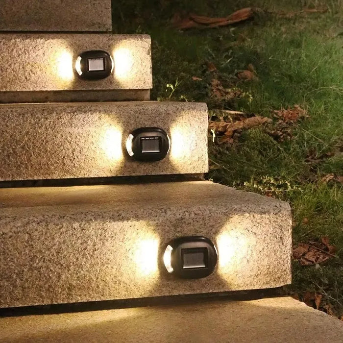 2 LEDs Wall Solar Floor Lights IP65 Waterproof Floor Lights Aisle Corridor Terrace Solar Garden Lights