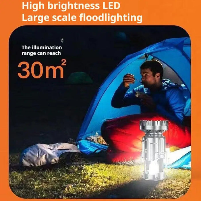 Solar Portable Camping Lantern with Electric Fan 1500mAh LED Solar Power Rechargeable Hanging Tent Lamp for Outdoor Emergency