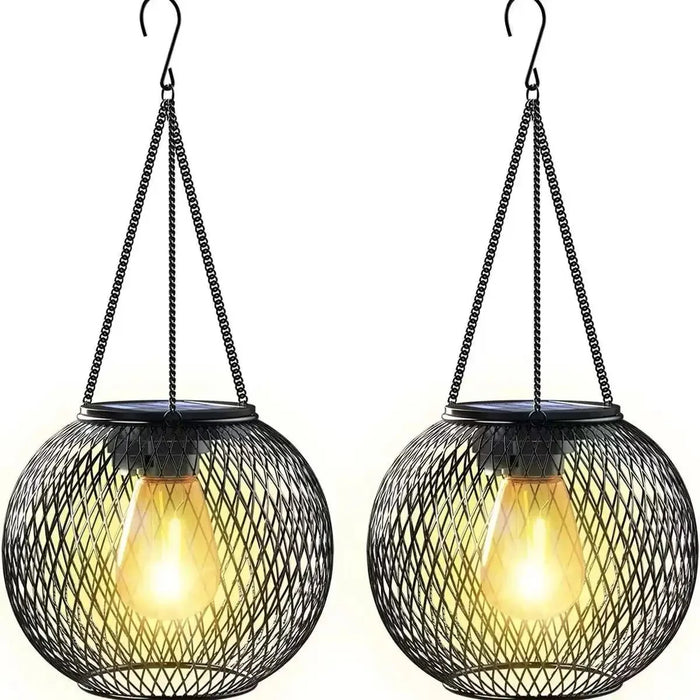 Solar Lantern Outdoor, Solar Lights for Outside Decorative Outdoor Hanging Lights Waterproof Solar Lanterns, Yard Garden Lamp