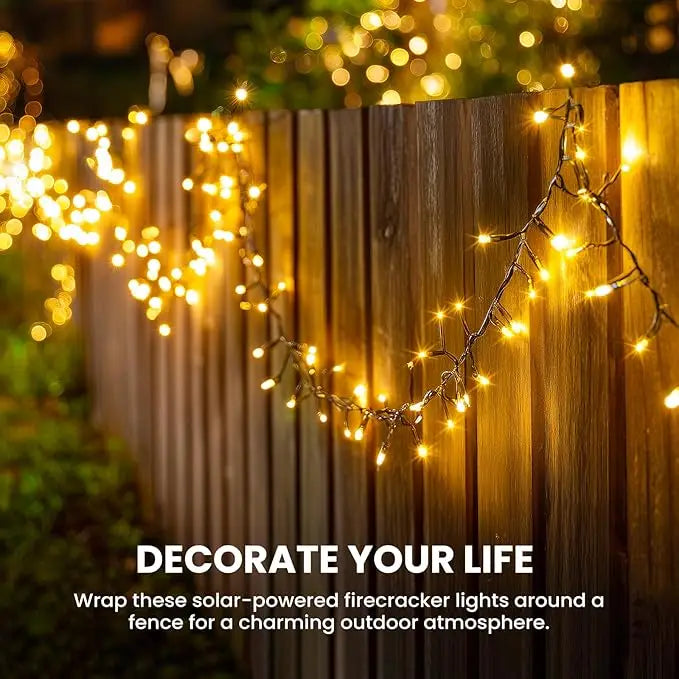 LED Solar String Lights 7/12/22M 8 Lighting Modes Waterproof Fairy Lights for Outdoor Garden Christmas Party Decorations