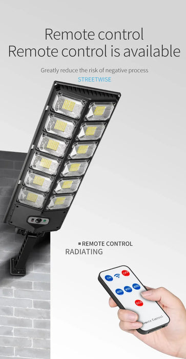 Outdoor Solar LED Lights Waterproof 8000 Lm Super Bright Wall Lamp With Motion Sensor Remote Control Garden Street Light