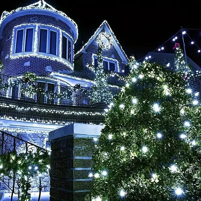 LED Solar Light String 8 Functions Outdoor Waterproof Lawn Starry Sky Christmas Garden Courtyard Decoration Atmosphere Lights