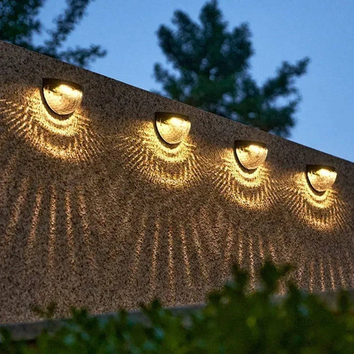 2/4pcs Solar Wall Lamps Outdoor Waterproof Courtyard Garden Decoration Porch Yard Energy-saving Street Lights Christmas Decor