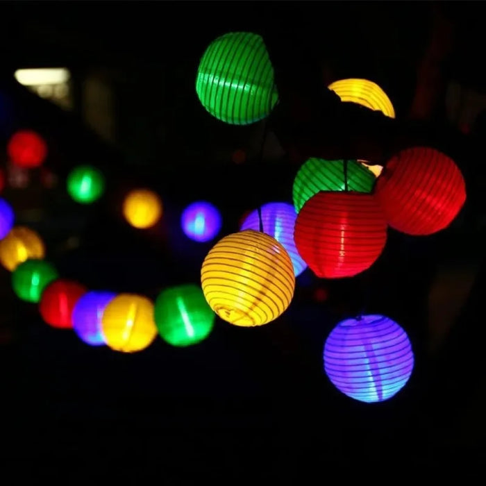 Solar Lantern String Lights Waterproof Outdoor LED Garland Fairy Light Patio Garden Decoration Light for Christmas Wedding Party