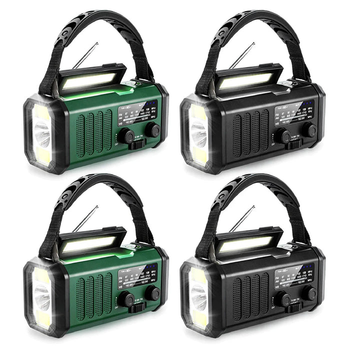 Emergency Hand Crank Radio 20000mAh Solar Powered Radio with Flashlight Reading Lamp SOS Alarm for Outdoor Camping and Emergency