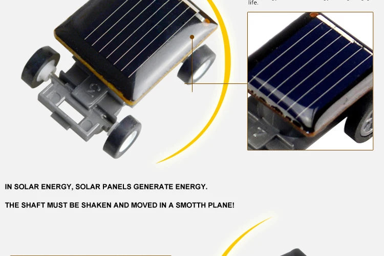 Solar Power Mini Sports Car Smaller Solar Power Project Car Mini Toy Car Educational Gadget Kids Gift Funny Racer