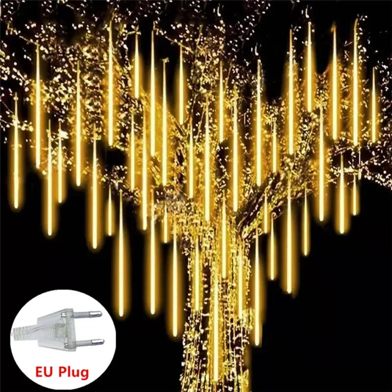 Solar LED String Lights 30CM Meteor Shower Fairy Garland Outdoor Garden Street Lamp Christmas Tree Decorations