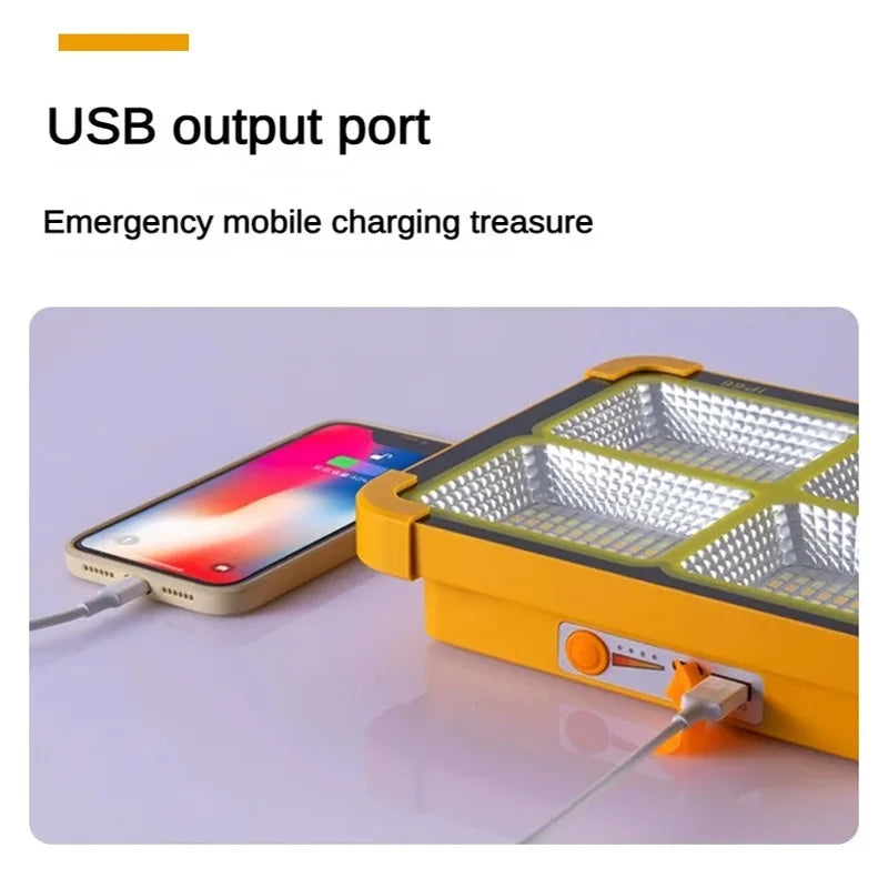 Solar Powered Led Streetlight Outdoor Portable Waterproof Flashlight Reflector Spotlight Projector Floodlight Construction Light